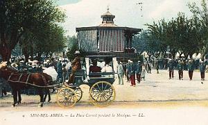 SIDI-BEL-ABBES- PLACE CARNOT AVEC LA MUSIQUE
